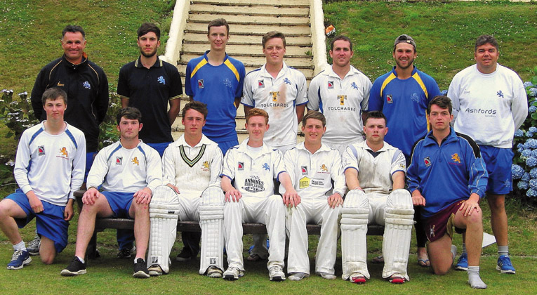 Devon Lions' team that played against Cornwall Development XI:Back row: Joel Murphy (coach), Josh Mailing, Hugo Whitlock, Ben Williams, Josh King, Barney Huxtable, Tim Western (Coach).Front row: Jamie Drew, Reid Mawdsley, Dan Powell, Jamie Stephens (Capt), Dylan Penberthy, Tom Drake, Jack Dart